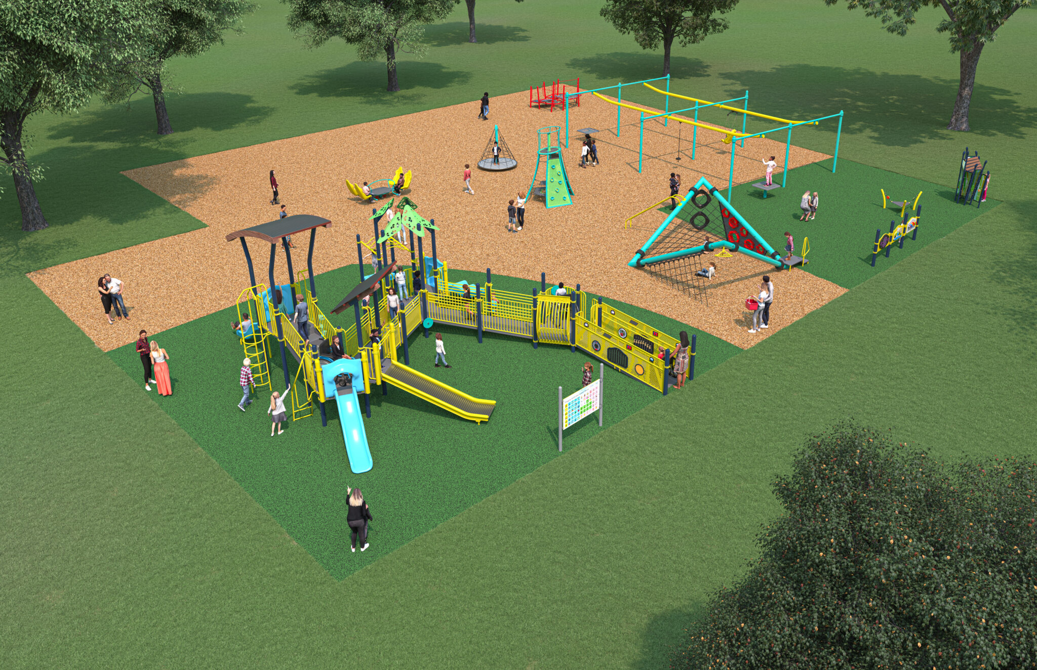 Inclusive Playground Examples Wingate Elementary Inclusive Playground Phase III - Unlimited Play